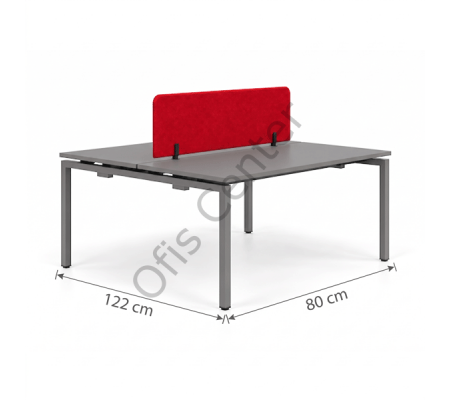 Haks Mini İkili Ofis ve Büro Masa 80x122 cm